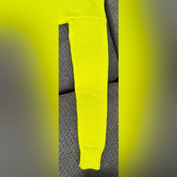 🆕 Molly Goddard Ayla Jumper Lambswool Knit Sweater Neon Yellow XS Retail $580 - Picture 6 of 16